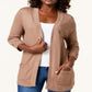 Karen Scott Women's Cotton Cozy Cardigan Brown Size Small