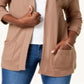 Karen Scott Women's Cotton Cozy Cardigan Brown Size Small