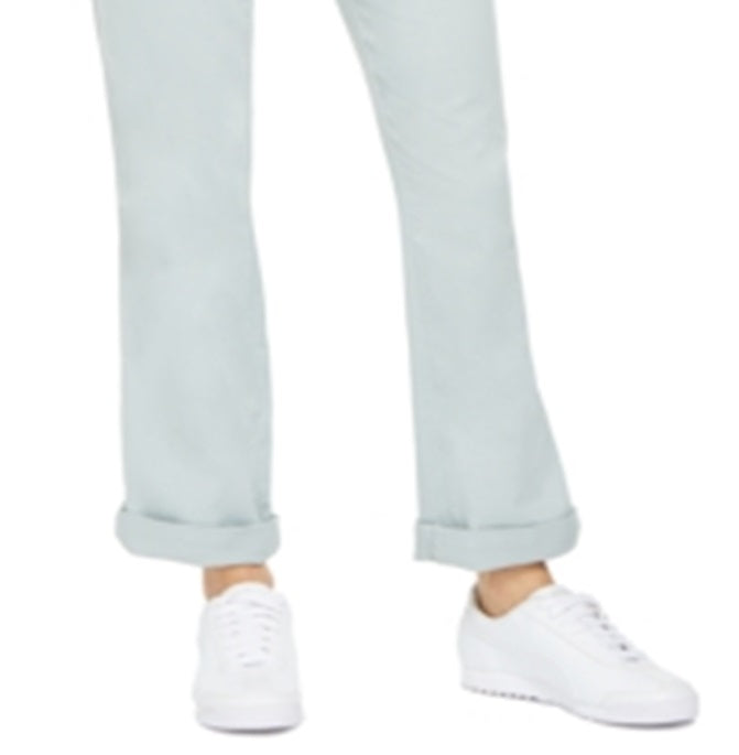 Style & Co Women's Cotton Bootcut Chino Pants Blue Size 8