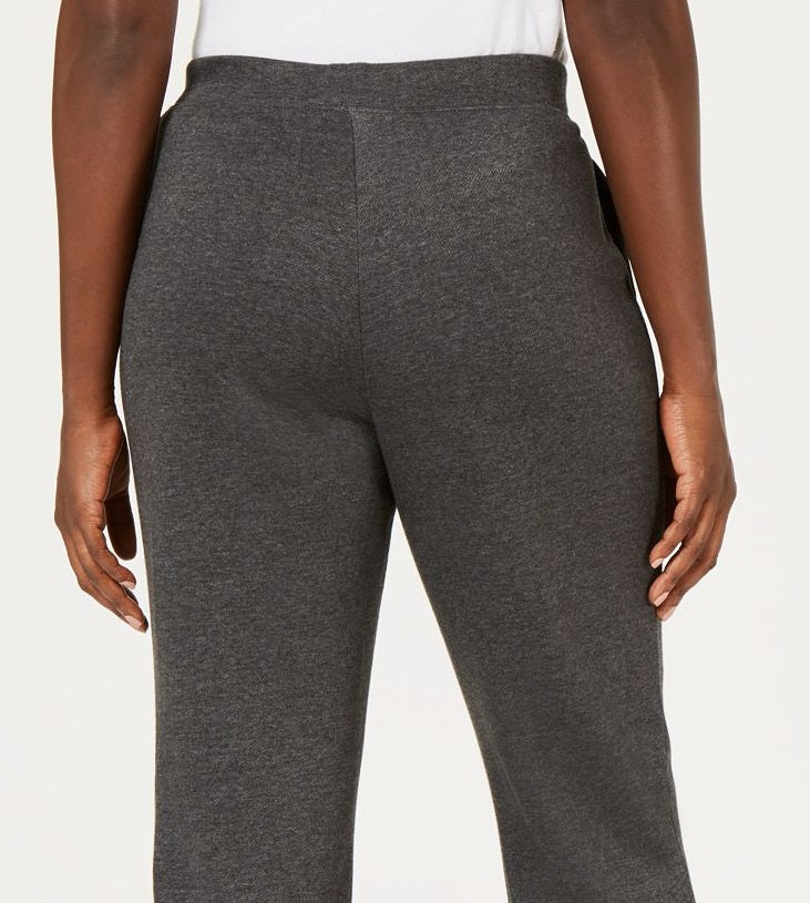 Karen Scott Women's Side Pocket Active Fleece Pants Black Size X-Small