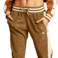 Champion Women's Corduroy Logo Jogger Pants Brown Size Small
