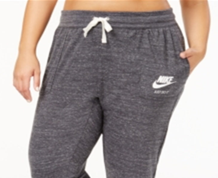 Nike Women's Pocketed Heather Capri Active Wear Pants Gray Size 3X