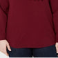 Style & Co Women's Fringed Cowl Neck Sweater Red Size 2X