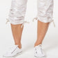 Calvin Klein Women's Performance Printed Tie Hem Capri Pants White Size XX-Large