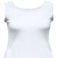 JM Collection Women's Textured Button Tank Top White Size Large