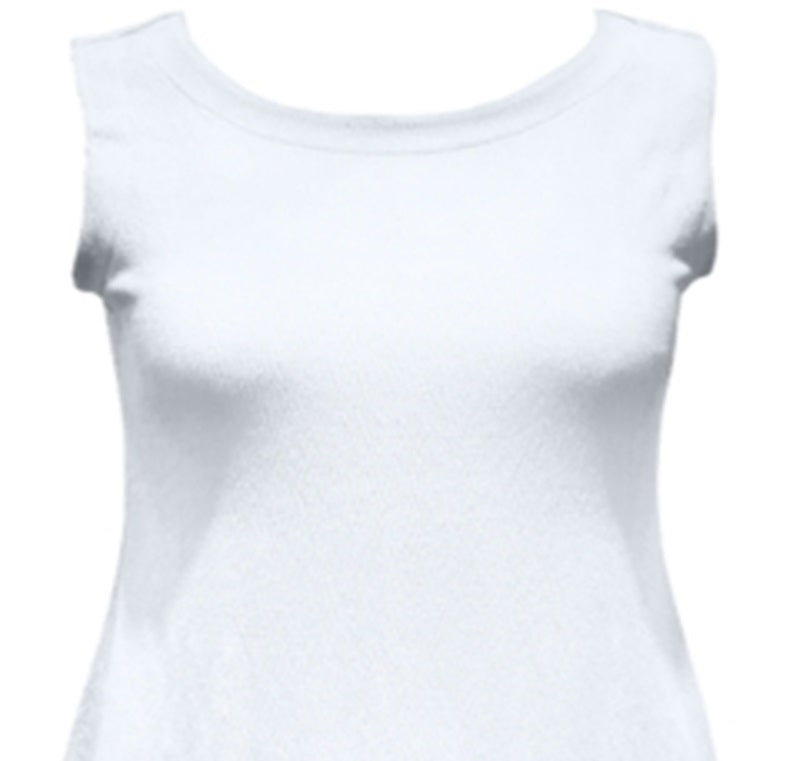 JM Collection Women's Textured Button Tank Top White Size Large