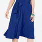 Charter Club Women's Tie Waist MIDI Dress Blue Size Large