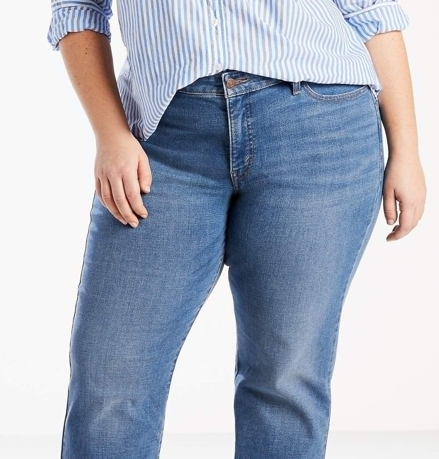 Levi's Women's Plus Classic 414 Straight Leg Jean Blue Size 22W