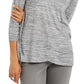 Style & Co V-Neck Top Grey Size 2XL