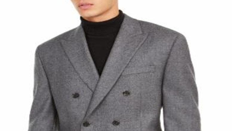 Ralph Lauren Men's Classic Fit Double Breasted Ultra Flex Coat Gray Size 38