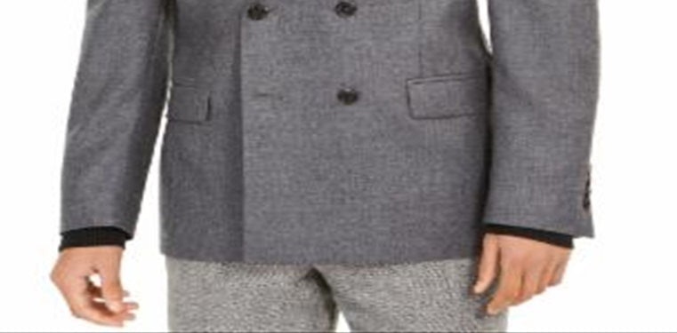 Ralph Lauren Men's Classic Fit Double Breasted Ultra Flex Coat Gray Size 38