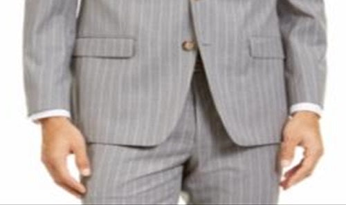 Ralph Lauren Men's Classic Fit UltraFlex Stretch Stripe Suit Separate Jacket Gray Size 42