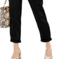 INC International Concepts Women's Tapered Leg High Rise Straight Leg Pants Black Size 8