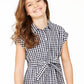 Charter Club Big Girl's Mommy & Me Gingham Dress White Size Medium