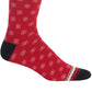 HOTSOX Women's Printed Dress Crew Socks Red Size 10-13