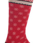 HOTSOX Women's Printed Dress Crew Socks Red Size 10-13