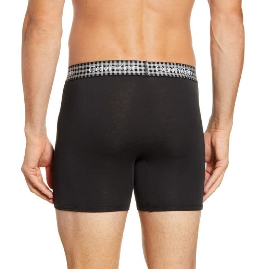 Calvin Klein Men's Holiday Buffalo Check Trunk Black Size Medium