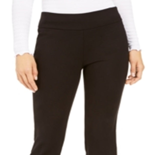 Alfani Women's Metallic Hem Ankle Pants Black Size 4 Petite