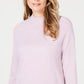 Karen Scott Women's Zip Back Mock Neck Sweater Purple Size XX-Large