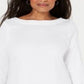 Karen Scott Women's Cotton Lace Trim Top White Size X-Small