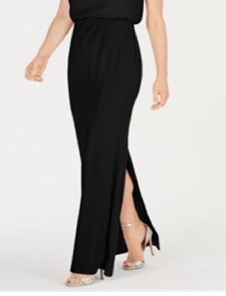 Adrianna Papell Women's Blouson Cowlneck Gown Black Size 0