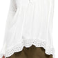 Free People Women's Sea of Love Top White Size Large