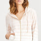 Calvin Klein Women's Striped Hooded Active Jacket White Size Small