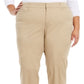 Charter Club Women's Plus Denim Mid Rise Trouser Pants Brown Size 18W