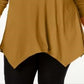 JM Collection Women's Plus Size Handkerchief-Hem Top Yellow Size 1X
