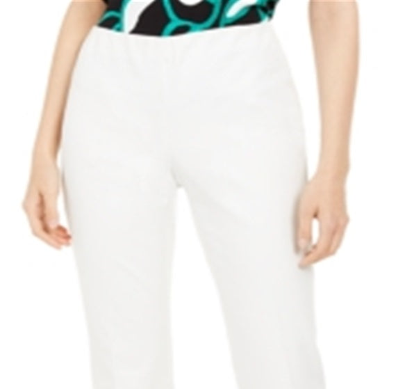 Alfani Women's Lace Hem Ankle Pants White Size 4 Petite