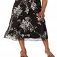 Ralph Lauren Women's Floral Sleeveless V Neck MIDI Sheath Evening Dress Black Size 14 Petite
