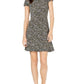 Michael Kors Women's Camo Flounce Dress Green Size X-Small