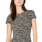 Michael Kors Women's Camo Flounce Dress Green Size X-Small