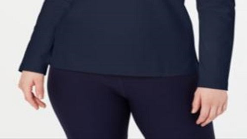 Karen Scott Women's Sport Lace-up Sweatshirt Blue Size X-Large