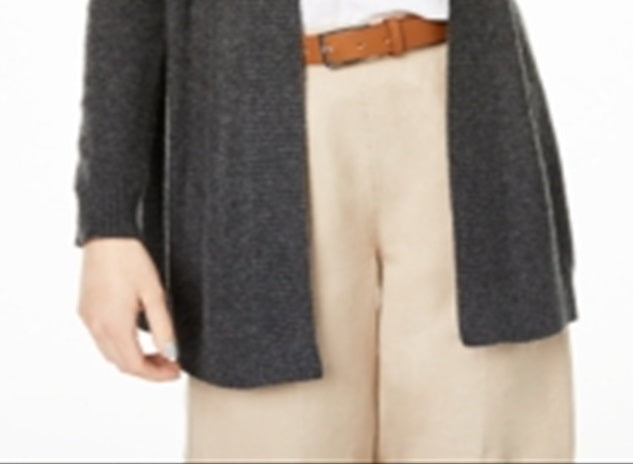 Charter Club Women's Nicki Cashmere Open Front Cardigan Gray Size Petite XL