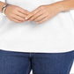 Karen Scott Women's Cotton Ring Top White Size Small