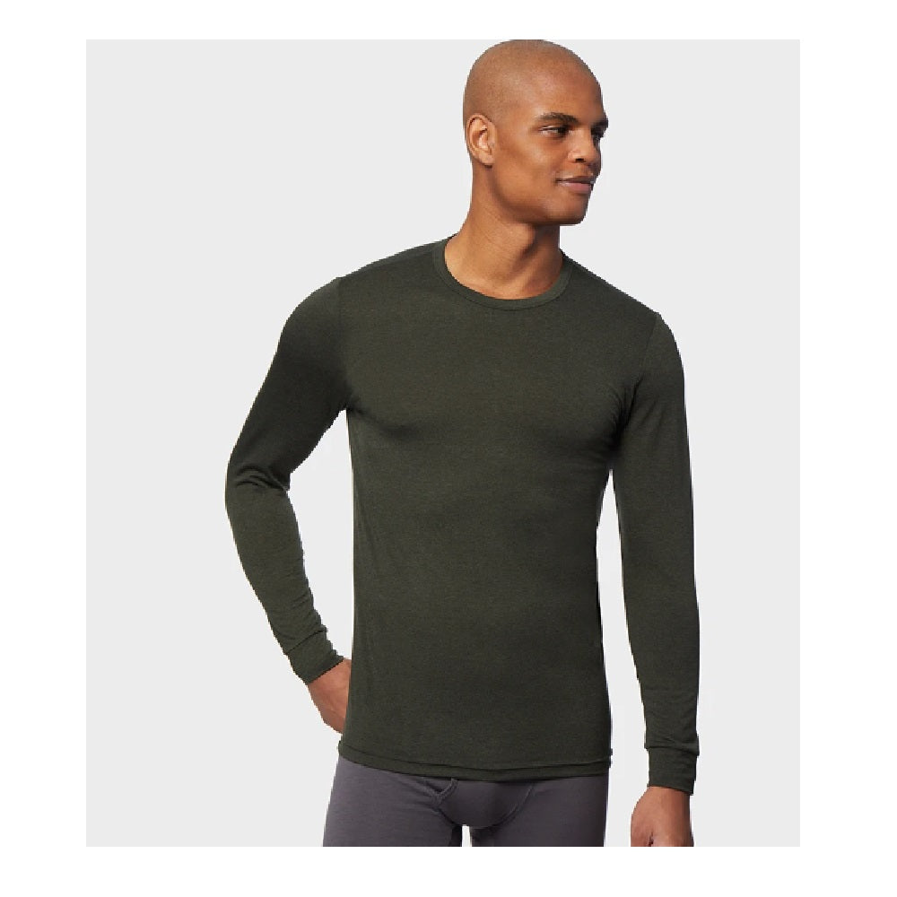 32 Degrees Men's Base Layer Crew Neck Shirt Green Size XL