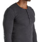 2(x)ist Men's Essential Long Sleeve Henley Shirt Gray Size Medium