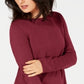 Karen Scott Women's Solid Curved Hem Tunic Red Size X-Small