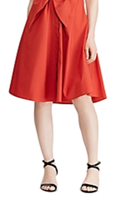 Ralph Lauren Women's Short Sleeve Knee Length Shirt Dress Red Size 10