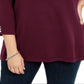 Karen Scott Women's Plus Ribbed Ballet Neck Cotton Sweater Red Size 1X