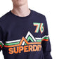 Superdry Men's Downhill Racer Graphic Sweatshirt Blue Size Medium
