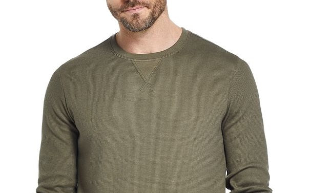 Weatherproof Vintage Men's Heather Long Sleeve T-Shirt Green Size Small