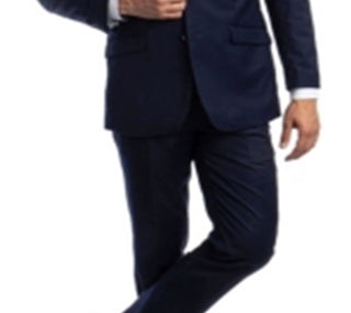 Azzuro Men's Slim Fit Notch Lapel Suit Blue Size 52R/46