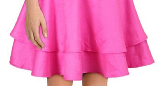 City Studios Women's Zippered Mini Ruffled Skirt Pink Size Regular