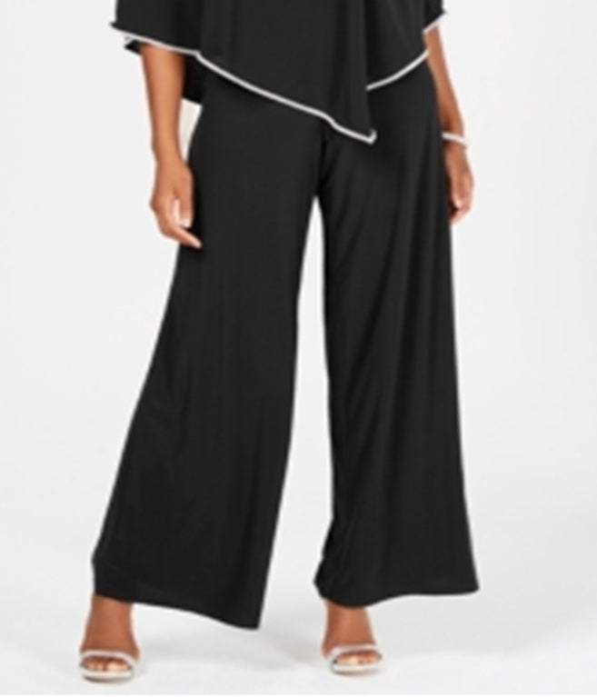 MSK Women's Off Shoulder Rhinestone Trim Jumpsuit Black Size Medium