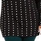 INC International Concepts Women's Plus Studded Tunic Sweater Black Size 0X