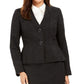 Le Suit Women's Pleated Jacket Skirt Suit Black Size 14 Petite