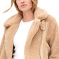 Levi's Women's Pocketed Zippered Sherpa Motorcycle Jacket Brown Size X-Large