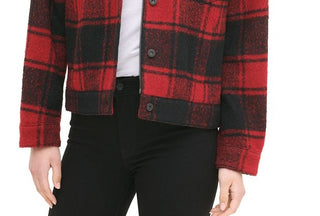Levi's Women's Wool Blend Classic Trucker Jacket Red Size Medium